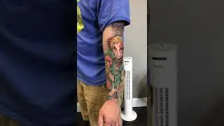 Amazing colorful full Anime tattoo sleeve in progress. My hero academia, jujutsu k, demon slayer.