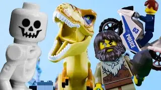 LEGO Dinosaurs, Police & Time Travel STOP MOTION | LEGO City Fails | Billy Bricks Compilations