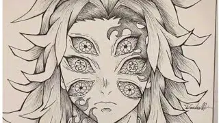 MADMAX_ART is live# how to draw kokoShibu# demon Slayer villains# upper moon 1