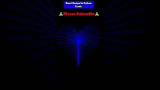 Amazing Blue Heart Using Python Turtle|How Can Draw Heart In Python Turtle Animations|