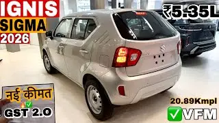 New Maruti Suzuki Ignis Sigma 2026 Model ✅Ignis Base Variant OnRoad ₹Price Mileage Features Details
