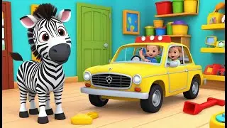 Zebra Is a Hardworking Mechanic | Funny and Fun Kids Nursery Rhyme Animation