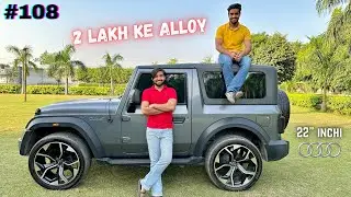 Mahindra Thar Modified with 22 Inchi Alloy Wheels | Ambient Lighting | Z Black | Off-Road KING👑