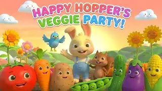 🍎 Learn Vegetables with Happy Hopper! 🥕 Vegetable Song for Kids & Toddlers | Happy Hopper Tunes