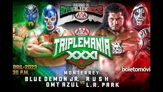 L.A. PARK Y RUS VS BLUE DEMON JR Y DMT - TRIPLEMANIA 31 - VLOG EN VIVO