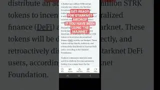 Starknet airdrop has been confirmed and snapshot taken #cryptonews #starknet #starknetairdrop
