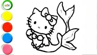 Cute little Mermaid | Drawing,Painting & Coloring and Toddlers_ Kids
