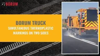 Borum Truck - simultaneous THERMOPLASTIC MARKINGS on two sides