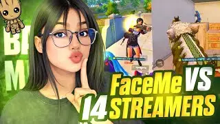 14 Streamers VS FaceMe Gaming🤯 Who Wins? -  BGMI 