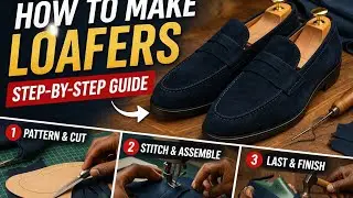 HOW TO MAKE LOAFERS  SHOE:Pattern Cutting And Assembling....