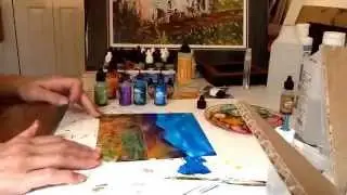 Alcohol inks, trees and foliage
