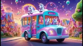 The Unicorns on the Bus | Magical Ride Song for Kids | Fun Fantasy Learning Rhyme