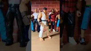 Jada Toy Street Fighter II - Ryu with brown gloves mod using the White Player 2 Ken Variant!