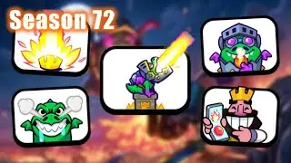 ALL Season 72 Emotes In Clash Royale! | How To Evolve Your Dragon Season Emotes!
