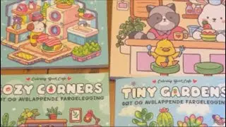 Color with me using Tiny Gardens from coloring book cafe