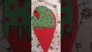 Heart shaped ice-cream card | simple work | yellow class work | Haniya Tech & Creations |