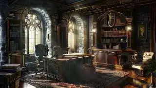 Castle Office, Gothic Study, Ancient Wisdom Room, Noble Library