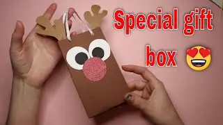 Reindeer gift bag | How to make santa's reindeer gift box