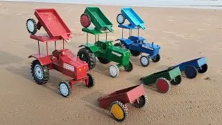 John Deere tractor green 💚 colour tractor trolley fitting and moving tractor video 
