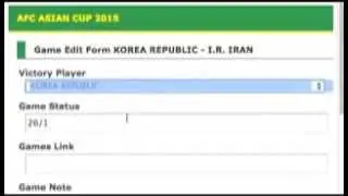 I will create a tournament of AFC Asian Cup 2015.