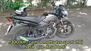 1.300 km com a mottu tvs sport 110i💚  se increva  curte comenta e compartilha #mottu #viral   