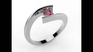 BAGUES DE FIAN&Ccedil;AILLES - HABY COEUR, Bagues Argent & Rubis Rouge C&oelig;ur