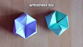 Origami antistress toy paper tutorial.DIY Stress relief toy|Origami flexagon. #origamiantistresstoy