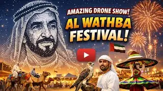 Sheikh Zayed Appears in the Sky! 🤯 Al Wathba Festival Drone Show