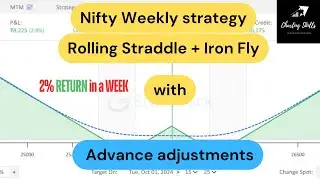 Nifty weekly strategy | Rolling straddle strategy | Ironfly strategy with advance adjustment