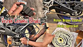 Rolon Brass Chain Sprocket for R15 V4 || Vesrah Ceramic Break pads for R15 V4 