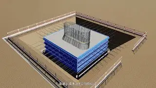 詳細展示，橋樑承台施工3D動畫演示。 3D animation demonstration of bridge cap construction