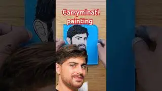 Yalgaar || carryminati painting on the glass #glasspanting #viralshortvideo #trending #youtubeshorts