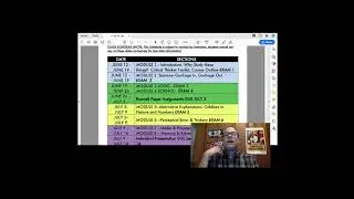 Class Schedule Video 11-50210 Summer 2019