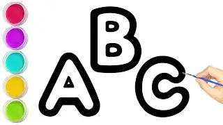 How to draw alphabet and color for kid  #영어놀이 #ABCsong #AlphabetSong #ABC #letterabc