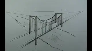 how to draw a bridge in 2 point perspective