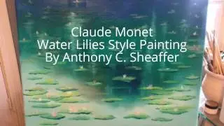 Claude Monet Water Lilies Style Painting by Anthony C Sheaffer