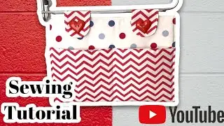 Wall hanging storage pockets Easy Sewing Tutorial