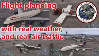 Flight planning & flying with real weather & real air traffic. MSFS2024 A380, Optica, D17, B747.