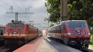 🇮🇳🚅 Train railway station Bharat lndia Express WAP9 WAP5 WAP4 #train #railway #lndia #viral #shoets 