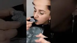 ASMR mukbang vlog marta riva chalk with clay paste eating @martariva7357    #chalk #clay #mukbang