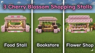 🌸 3 Cherry Blossom Food & Market Stalls 🛍️ | Minecraft Tutorial