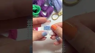 Horizontal Parisian Stitch on Needlepoint Canvas