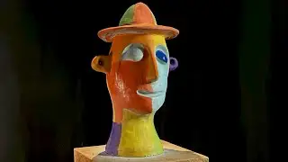 Abstract Man in a Hat: Clay Sculpting