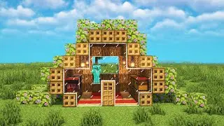 Minecraft Tree Trunk House Tutorial - How to Build a Tree Trunk House in Minecraft
