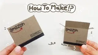 Paper diy 🌸| Mini Amazon box| How to make mini delivery box✂️| ASMR🔊| Mini Amazon box tutorial.📦 