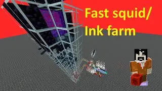 Fast&easy black ink/squid farm (in perimeter), 25k/h, Minecraft Java 1.19-1.21 (Hemisphere SMP)