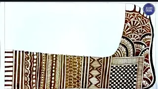 Simple Leg Mandala Design for Beginners | Shapes, Dots, Lines & Florals