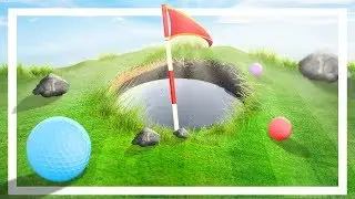 Holy heck that's one big golf hole... I'm gonna putt my balls in there