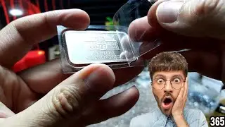 Removing silver bars from their original mint packaging!
