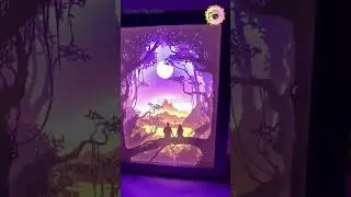 3D Paper Cut Light Box: Art Of Layered Paper #shadowart#ytshorts#shortsfeed#viral#art#light#decor#yt